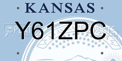 Y61ZPC Kansas License Plate