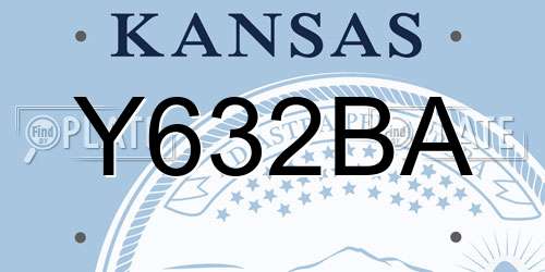 Y632BA Kansas License Plate