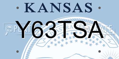Y63TSA Kansas License Plate