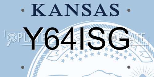 Y64ISG Kansas License Plate