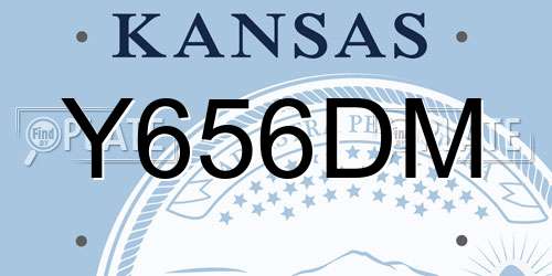 Y656DM Kansas License Plate
