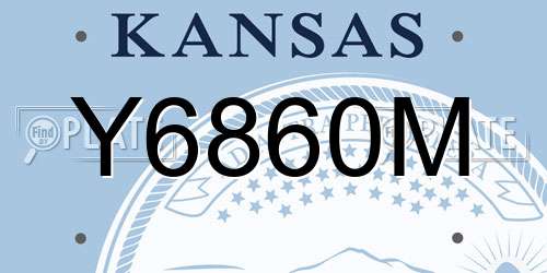 Y6860M Kansas License Plate