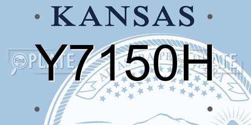 Y7150H Kansas License Plate