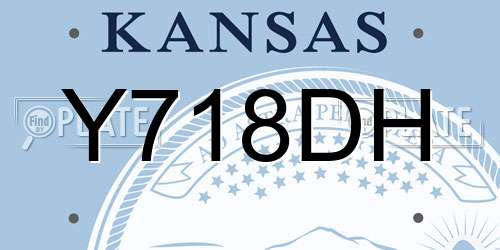 Y718DH Kansas License Plate
