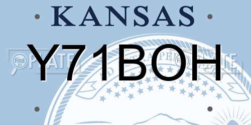 Y71BOH Kansas License Plate