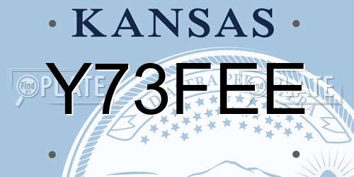 Y73FEE Kansas License Plate