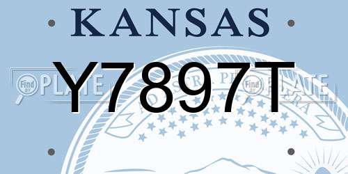 Y7897T Kansas License Plate