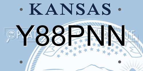 Y88PNN Kansas License Plate