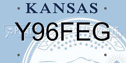 Y96FEG Kansas License Plate