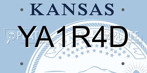 YA1R4D Kansas License Plate