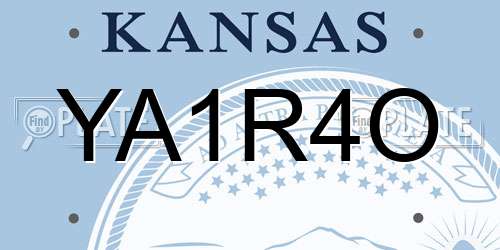 YA1R4O Kansas License Plate