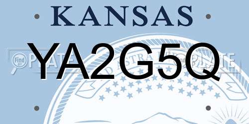 YA2G5Q Kansas License Plate