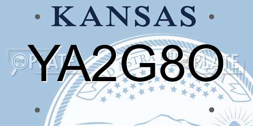 YA2G8O Kansas License Plate