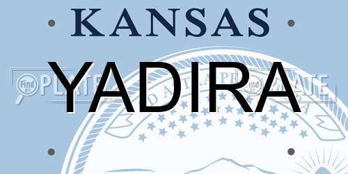 YADIRA Kansas License Plate
