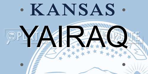 YAIRAQ Kansas License Plate