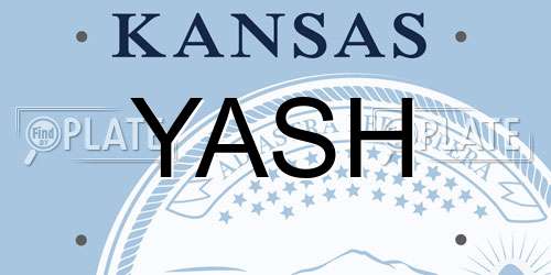 YASH Kansas License Plate