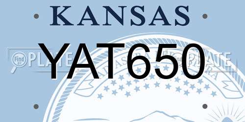 YAT650 Kansas License Plate
