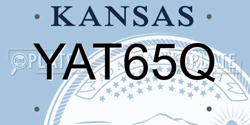 YAT65Q Kansas License Plate