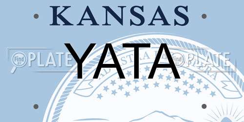 YATA Kansas License Plate