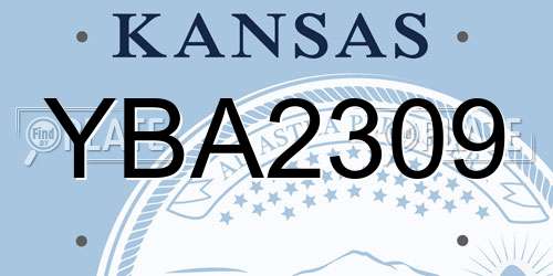 YBA2309 Kansas License Plate