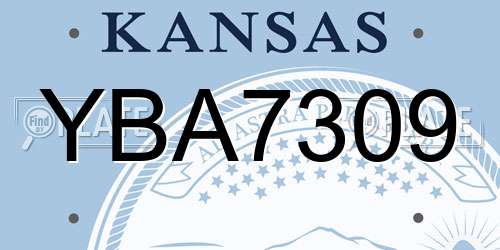 YBA7309 Kansas License Plate