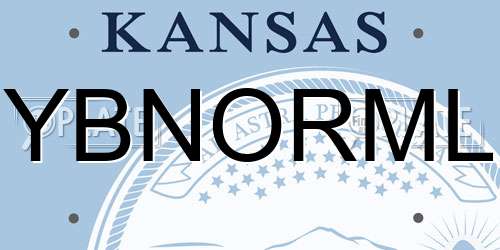YBNORML Kansas License Plate