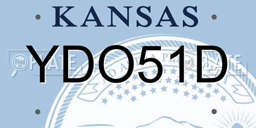 YDO51D Kansas License Plate