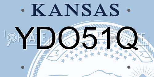 YDO51Q Kansas License Plate