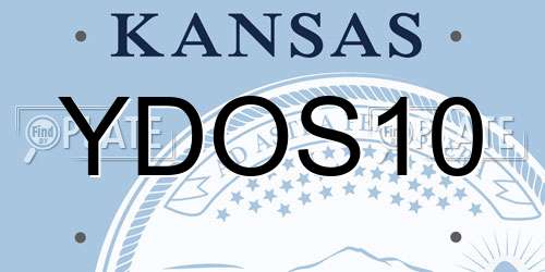 YDOS10 Kansas License Plate