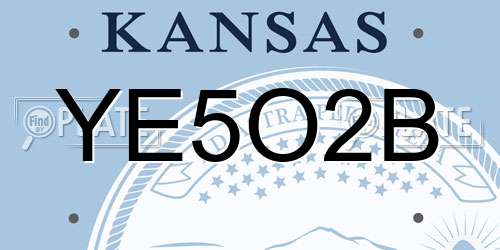YE5O2B Kansas License Plate
