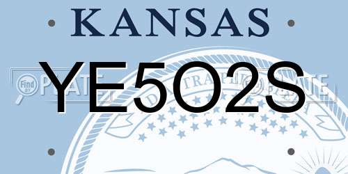 YE5O2S Kansas License Plate