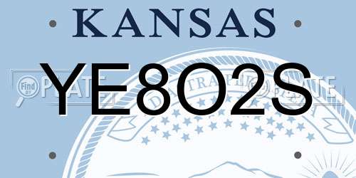 YE8O2S Kansas License Plate