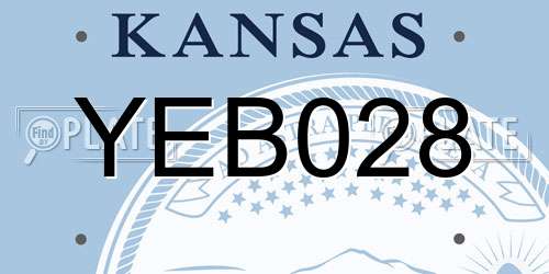 YEB028 Kansas License Plate