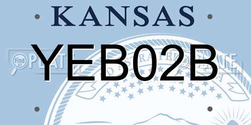 YEB02B Kansas License Plate