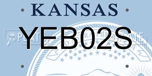 YEB02S Kansas License Plate