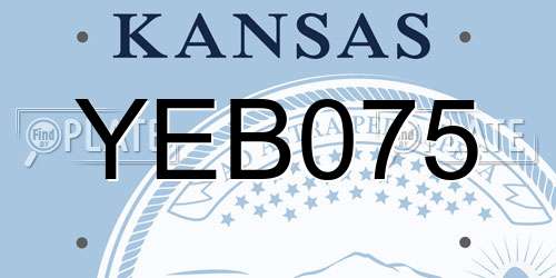 YEB075 Kansas License Plate