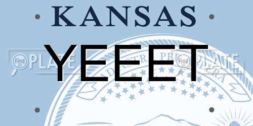 YEEET Kansas License Plate
