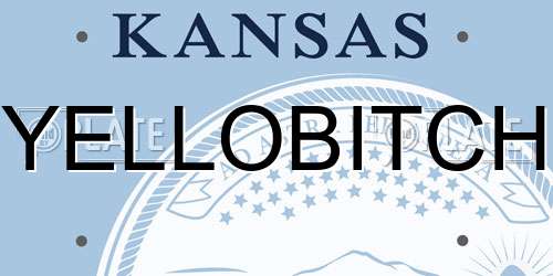 YELLOBITCH Kansas License Plate
