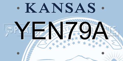 YEN79A Kansas License Plate