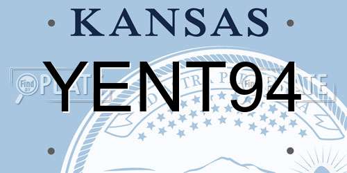 YENT94 Kansas License Plate