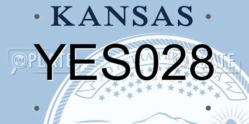 YES028 Kansas License Plate