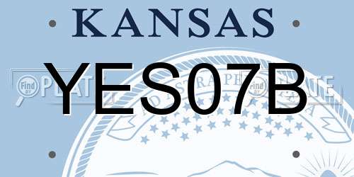 YES07B Kansas License Plate