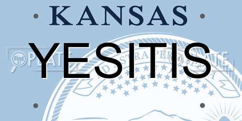 YESITIS Kansas License Plate