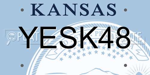 YESK48 Kansas License Plate