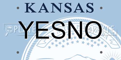 YESNO Kansas License Plate