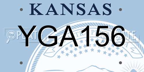YGA156 Kansas License Plate