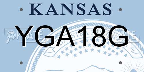 YGA18G Kansas License Plate
