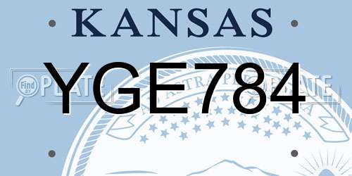 YGE784 Kansas License Plate