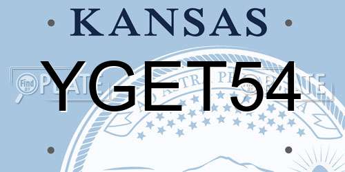 YGET54 Kansas License Plate