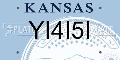 YI4I5I Kansas License Plate
